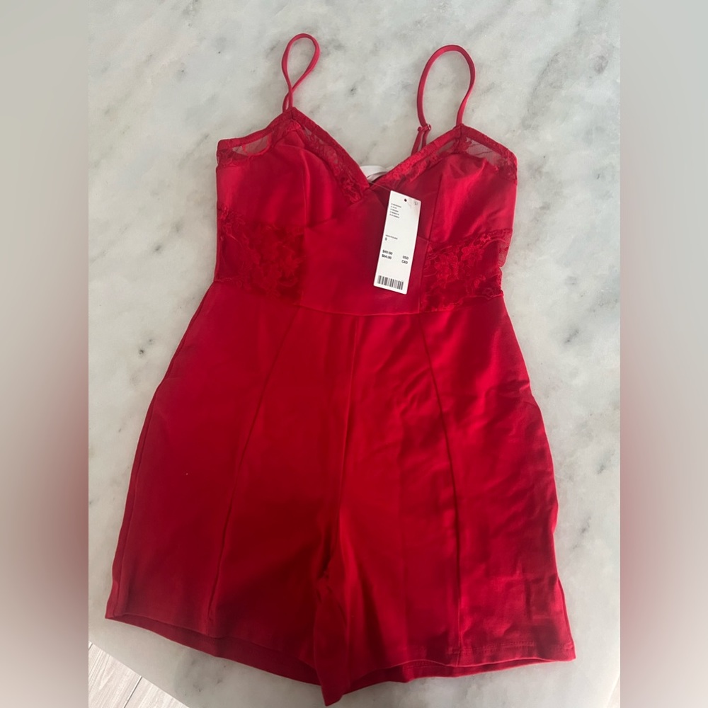 NEW w/ tags Urban Outfitters “out from under” lace short romper